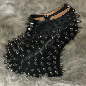 Jeffrey Campbell Shadow Stud Heel-Less Booties